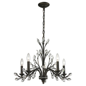 Crystal Branches Five-Light Chandelier