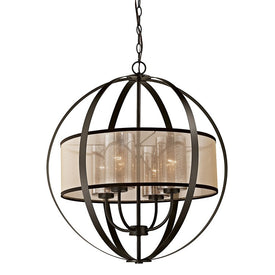 Diffusion Four-Light LED Globe Chandelier