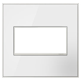 Wall Plate adorne 2 Gang Mirror White 5.29 x 5.13 Inch for adorne Switches/Dimmers and Outlets