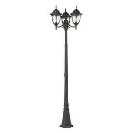 Central Square Three-Light Outdoor Post Lamp