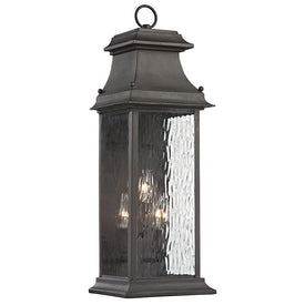 Forged Provincial Three-Light Outdoor Wall Sconce