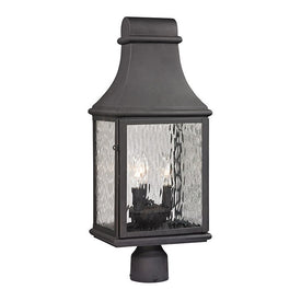 Forged Jefferson Three-Light Outdoor Post Lamp