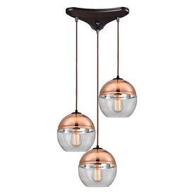 Revelo Three-Light Triangular Pan Pendant