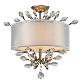 Asbury Three-Light LED Semi-Flush Mount Ceiling Fixture