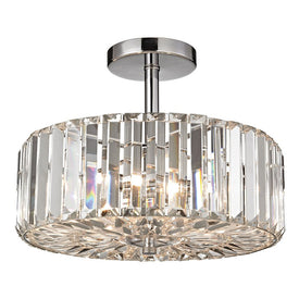 Clearview Three-Light Semi-Flush Mount Ceiling Fixture