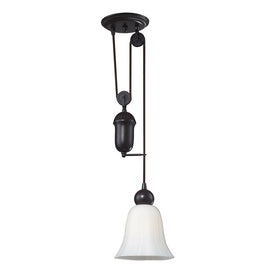 Farmhouse Single-Light Adjustable LED Pendant