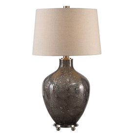 Adria Transparent Gray Glass Table Lamp
