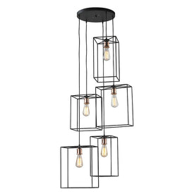 Box Tiered Cluster Pendant