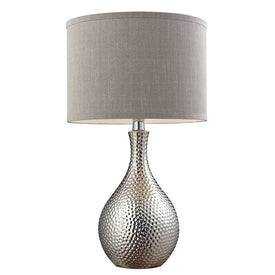 Hammered Chrome Plated Table Lamp