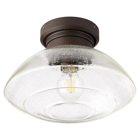 Windmill Single-Light Ceiling Fan Lamp Kit with Clear Seeded Glass Bowl Shade