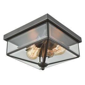 Lankford Two-Light Outdoor Flush Mount Ceiling Fixture
