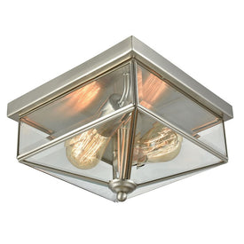Lankford Two-Light Outdoor Flush Mount Ceiling Fixture