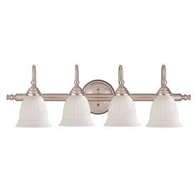 Brunswick Four-Light Bathroom Vanity Fixture without Shades