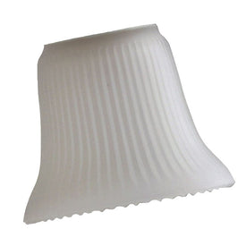 Replacement Ribbed Frosted White Glass Shade