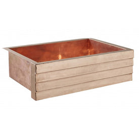 Kahlo Single Bowl Handcrafted Copper Farmhouse Kitchen Sink
