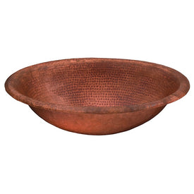 Matisse Oval Handcrafted Fired Copper Bathroom Sink