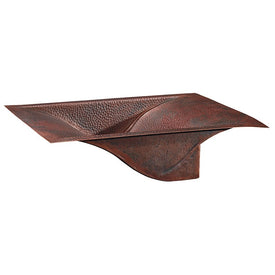 Antibes Handcrafted Copper Bathroom Sink with Slot Drain