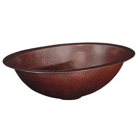 Petit Matisse Oval Handcrafted Copper Bathroom Sink
