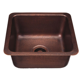 Rivera Single Bowl Hand-Hammered Copper Bar/Prep-Sink
