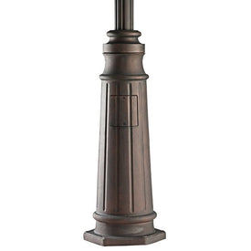 96" Fluted Outdoor Post with Fluted Base