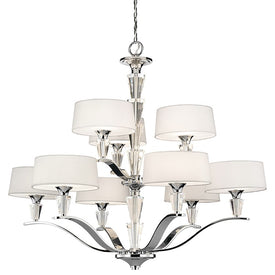 Crystal Persuasion Nine-Light Two-Tier Chandelier