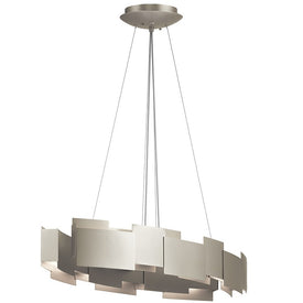 Moderne Two-Light LED Oval Chandelier/Pendant