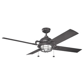 Maor 65" Four-Blade LED Indoor/Outdoor Patio Ceiling Fan