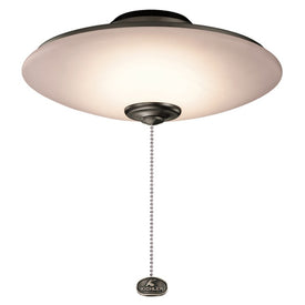 Single-Light 11.5" Low Profile Wet LED Bowl Ceiling Fan Light Kit