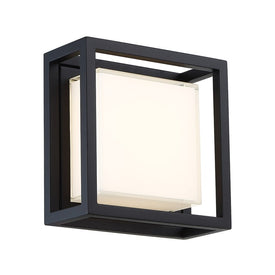 Framed Single-Light 8" LED Outdoor Wall-Mount Lighting Fixture 3000K