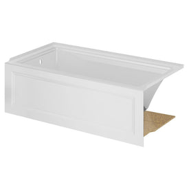 Town Square S 60" x 32" Integral Apron Acrylic Bathtub with Left-Hand Outlet - White