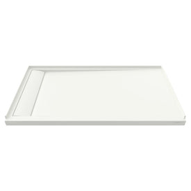 Townsend 60" x 36" Single Threshold Shower Base with Left-Hand Outlet - Soft White