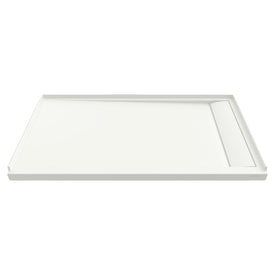 Townsend 60" x 36" Single Threshold Shower Base with Right-Hand Outlet - Soft White