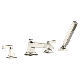 Town Square S Two-Handle Widespread Roman Tub Faucet with Handshower - Polished Nickel