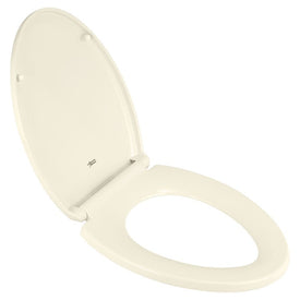 Traditional Slow-Close Easy Lift-Off Elongated Toilet Seat with Lid - Linen