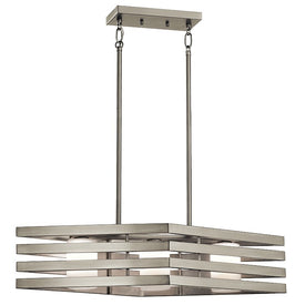 Realta Three-Light Halogen Linear Chandelier