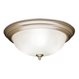 Three-Light Flush Mount Ceiling Fixture