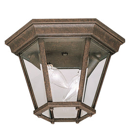 Madison Two-Light Outdoor Flush Mount Ceiling Fixture