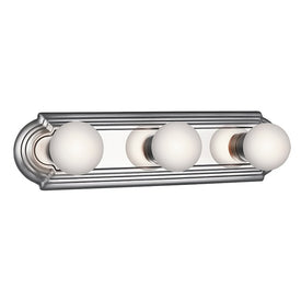 Three-Light 18" Linear Bathroom Vanity Fixture