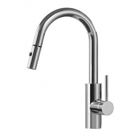 Oletto Single Handle Pull Down Kitchen Faucet with QuickDock Installation and Deck Plate