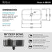 KBU14 Kitchen/Kitchen Sinks/Undermount Kitchen Sinks