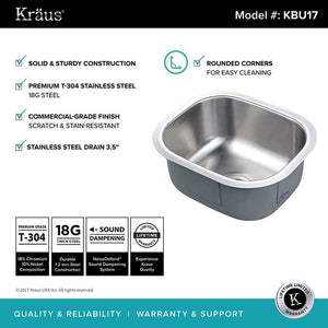 KBU17 Kitchen/Kitchen Sinks/Undermount Kitchen Sinks