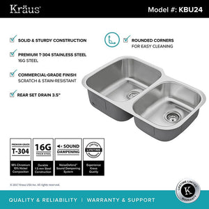 KBU24 Kitchen/Kitchen Sinks/Undermount Kitchen Sinks