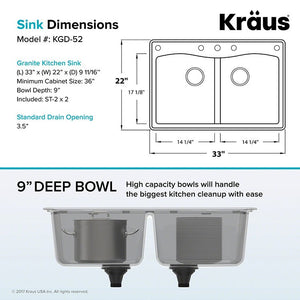 KGD-52BLACK Kitchen/Kitchen Sinks/Undermount Kitchen Sinks