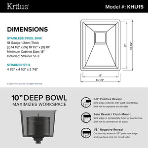 KHU15 Kitchen/Kitchen Sinks/Bar & Prep Sinks
