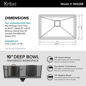 KHU29 Kitchen/Kitchen Sinks/Undermount Kitchen Sinks