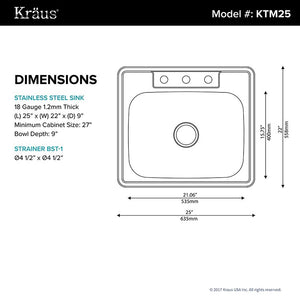 KTM25 Kitchen/Kitchen Sinks/Drop In Kitchen Sinks