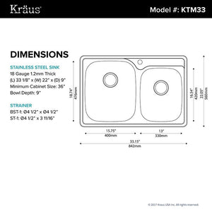KTM33 Kitchen/Kitchen Sinks/Drop In Kitchen Sinks