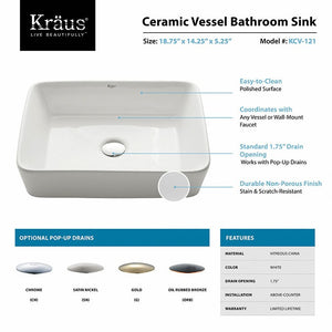 KCV-121 Bathroom/Bathroom Sinks/Vessel & Above Counter Sinks