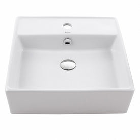 Square Ceramic Vessel Bathroom Sink
