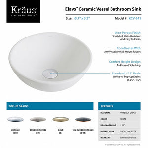 KCV-341 Bathroom/Bathroom Sinks/Vessel & Above Counter Sinks